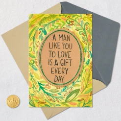 A Man Like You to Love Romantic Birthday Card for Him