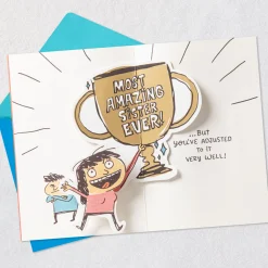 Amazing Funny Pop-Up Birthday Card for Brother From Sister