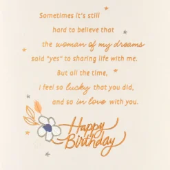 Amazing You, Lucky Me Birthday Card for Wife