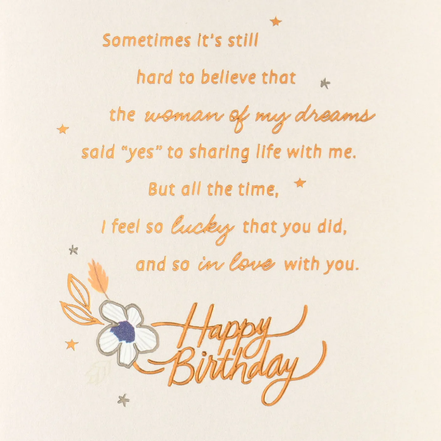 Amazing You, Lucky Me Birthday Card for Wife