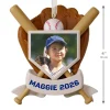 America's Pastime Baseball Personalized Ornament, Custom Photo and Text