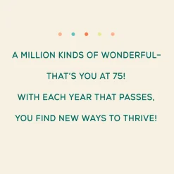 A Million Kinds of Wonderful 75th Birthday Card
