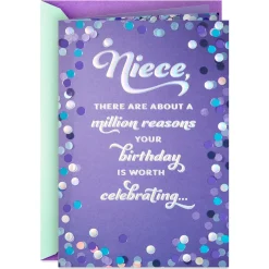 A Million Reasons to Celebrate Birthday Card for Niece