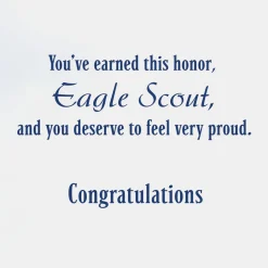 A Model of Character Eagle Scout Congratulations Card