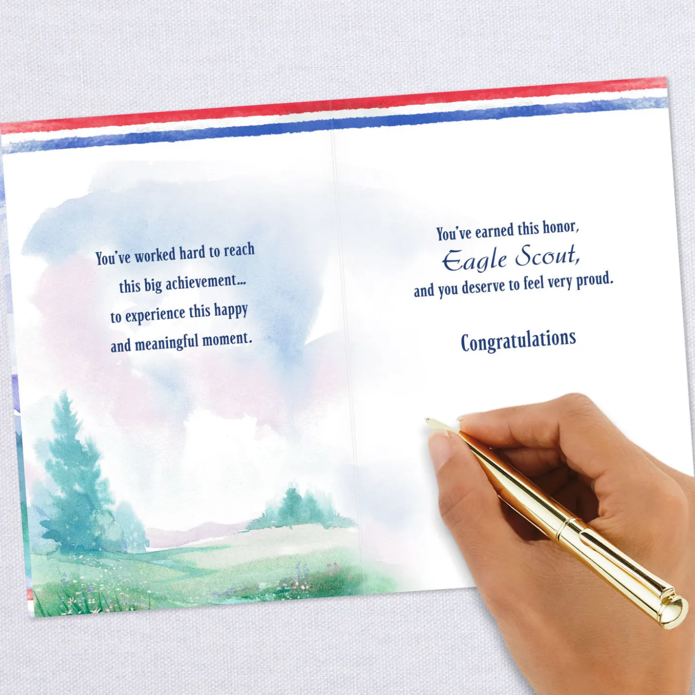 A Model of Character Eagle Scout Congratulations Card