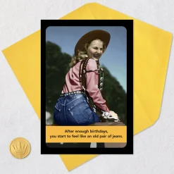 An Old Pair of Jeans Funny Birthday Card