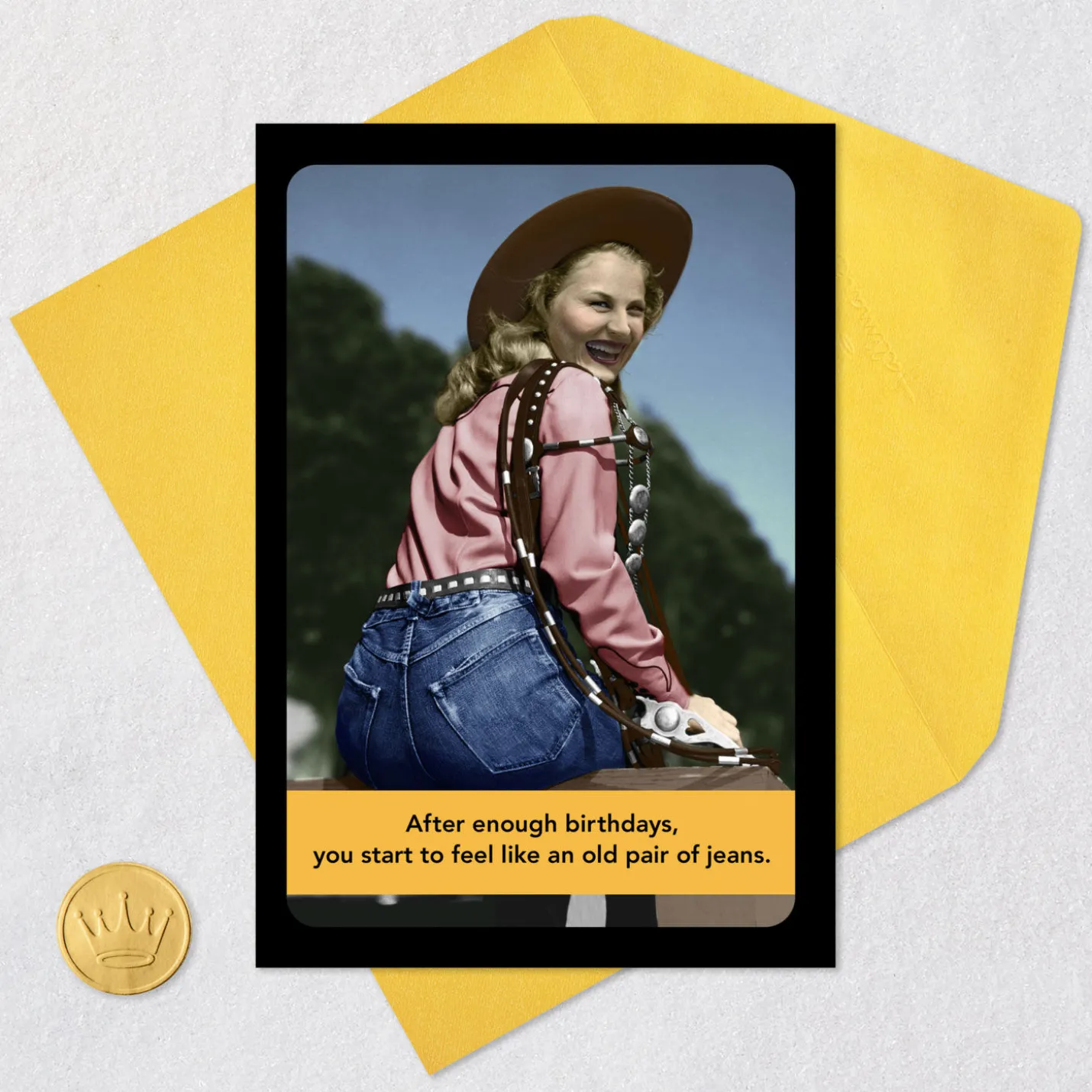 An Old Pair of Jeans Funny Birthday Card