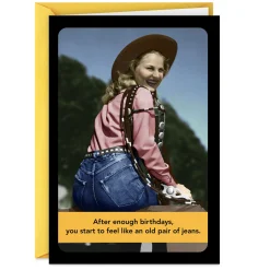 An Old Pair of Jeans Funny Birthday Card
