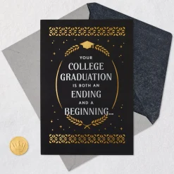 An Ending and a Beginning College Graduation Card