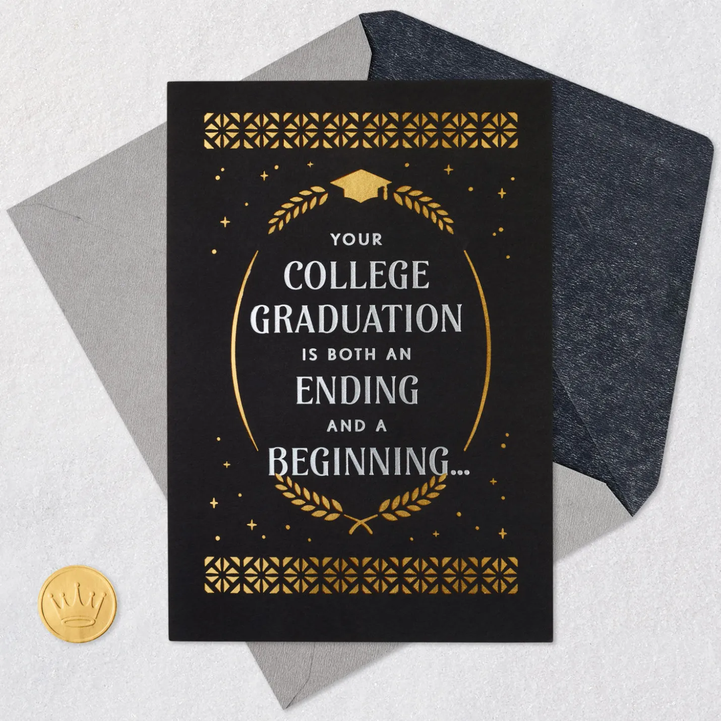 An Ending and a Beginning College Graduation Card