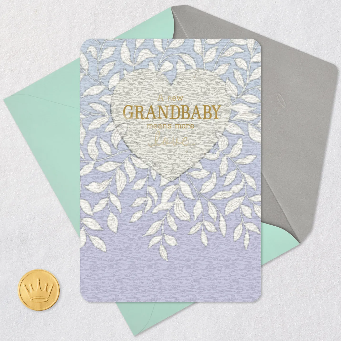 A New Grandbaby Means More Love New Baby Card