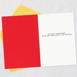 A New Position Funny Anniversary Card