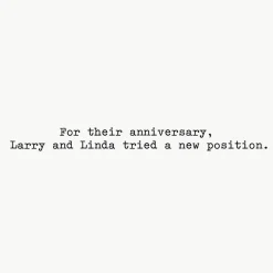 A New Position Funny Anniversary Card