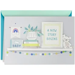 A New Story Begins New Baby Card