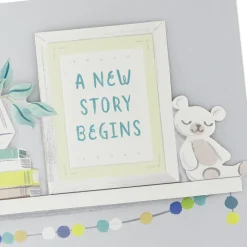 A New Story Begins New Baby Card