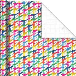 Angled All-Caps Happy Birthday Wrapping Paper, 20 sq. ft.