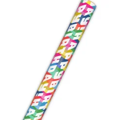 Angled All-Caps Happy Birthday Wrapping Paper, 20 sq. ft.