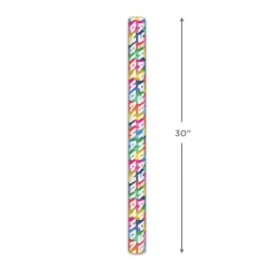 Angled All-Caps Happy Birthday Wrapping Paper, 20 sq. ft.