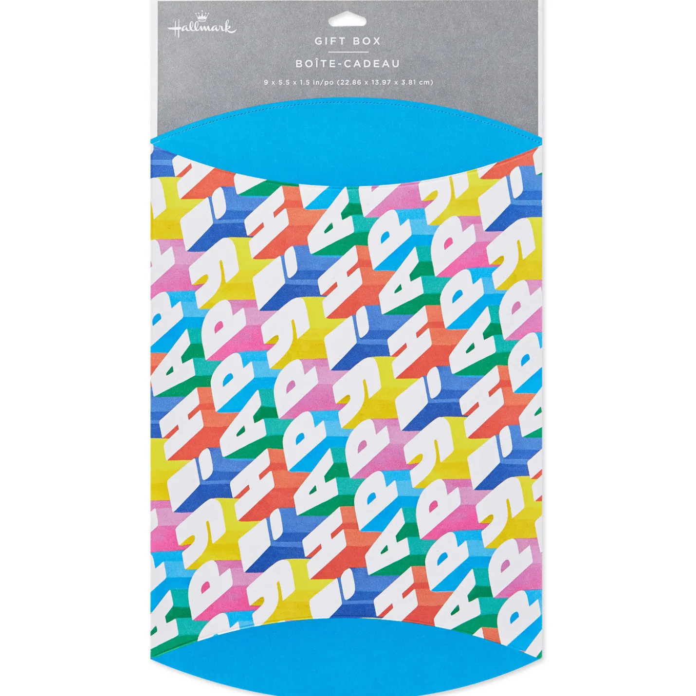 Angled All-Caps Happy Pillow Box