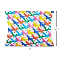 Angled All-Caps Happy Pillow Box