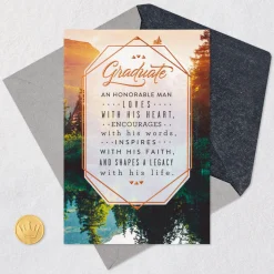An Honorable Man Religious Graduation Card for Him