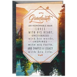 An Honorable Man Religious Graduation Card for Him