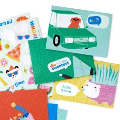 Animal Fun Fold-a-Note Assorted Mini Notes With Stickers Book