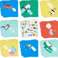 Animal Fun Fold-a-Note Assorted Mini Notes With Stickers Book