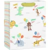 9.6" Animals in Party Hats With Balloons Medium Gift Bag