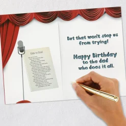 An Ode to Dad Funny Musical Birthday Card