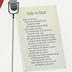 An Ode to Dad Funny Musical Birthday Card