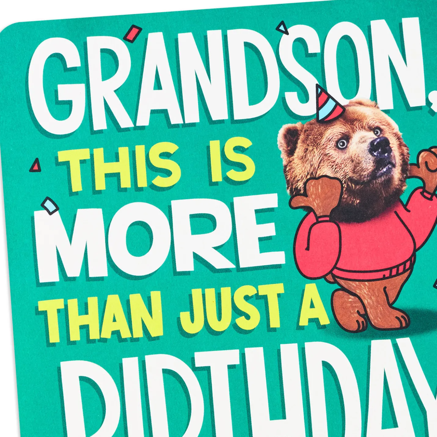 A Non-Embarrassing, Imaginary Hug Funny Pop-Up Birthday Card for Grandson