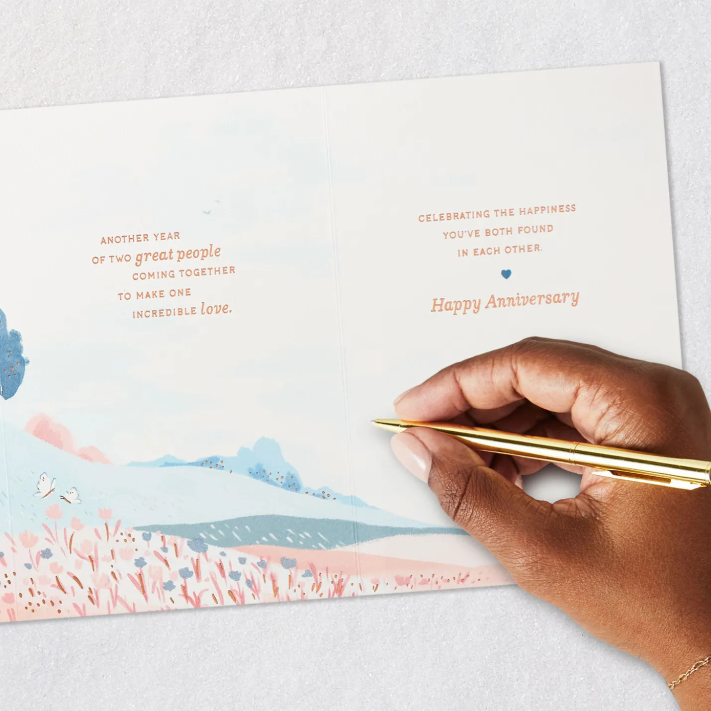 Another Year of Two Great People in Love Anniversary Card for Couple