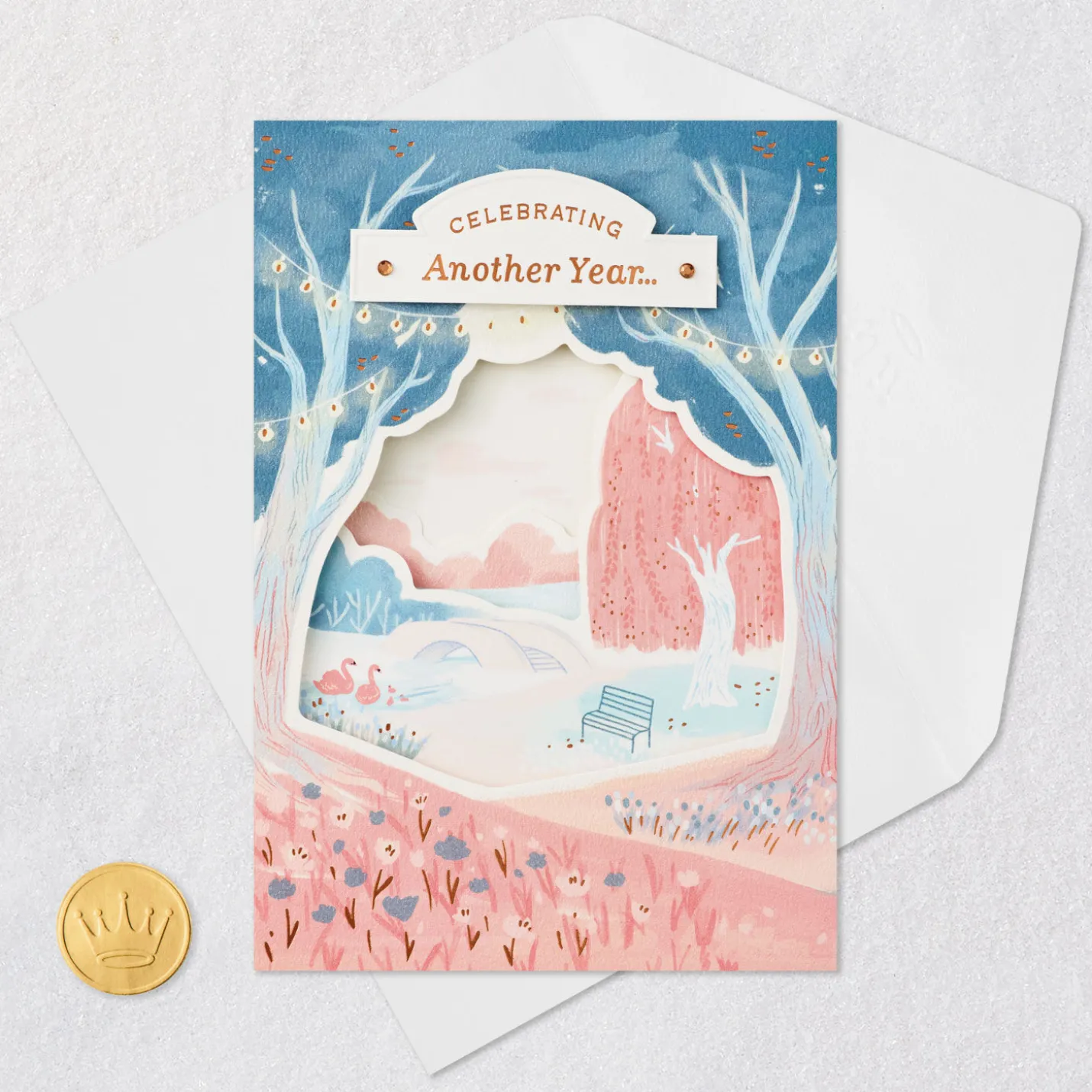 Another Year of Two Great People in Love Anniversary Card for Couple