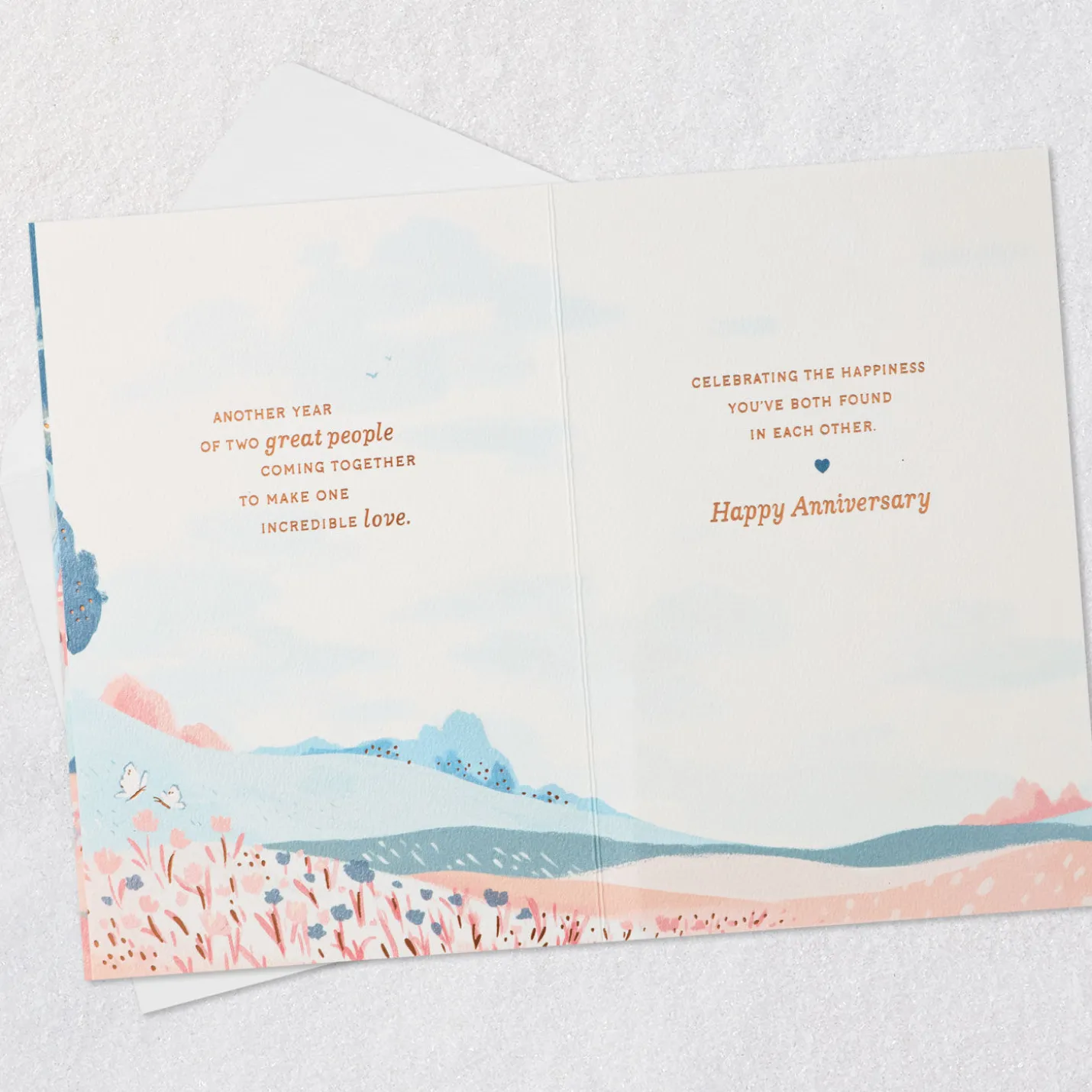 Another Year of Two Great People in Love Anniversary Card for Couple