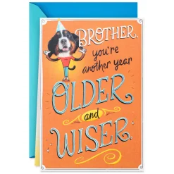Another Year Older and Wiser Funny Pop-Up Birthday Card for Brother