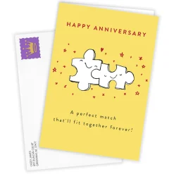 A Perfect Match Custom Anniversary Card