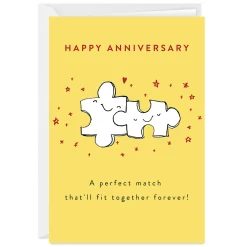 A Perfect Match Custom Anniversary Card