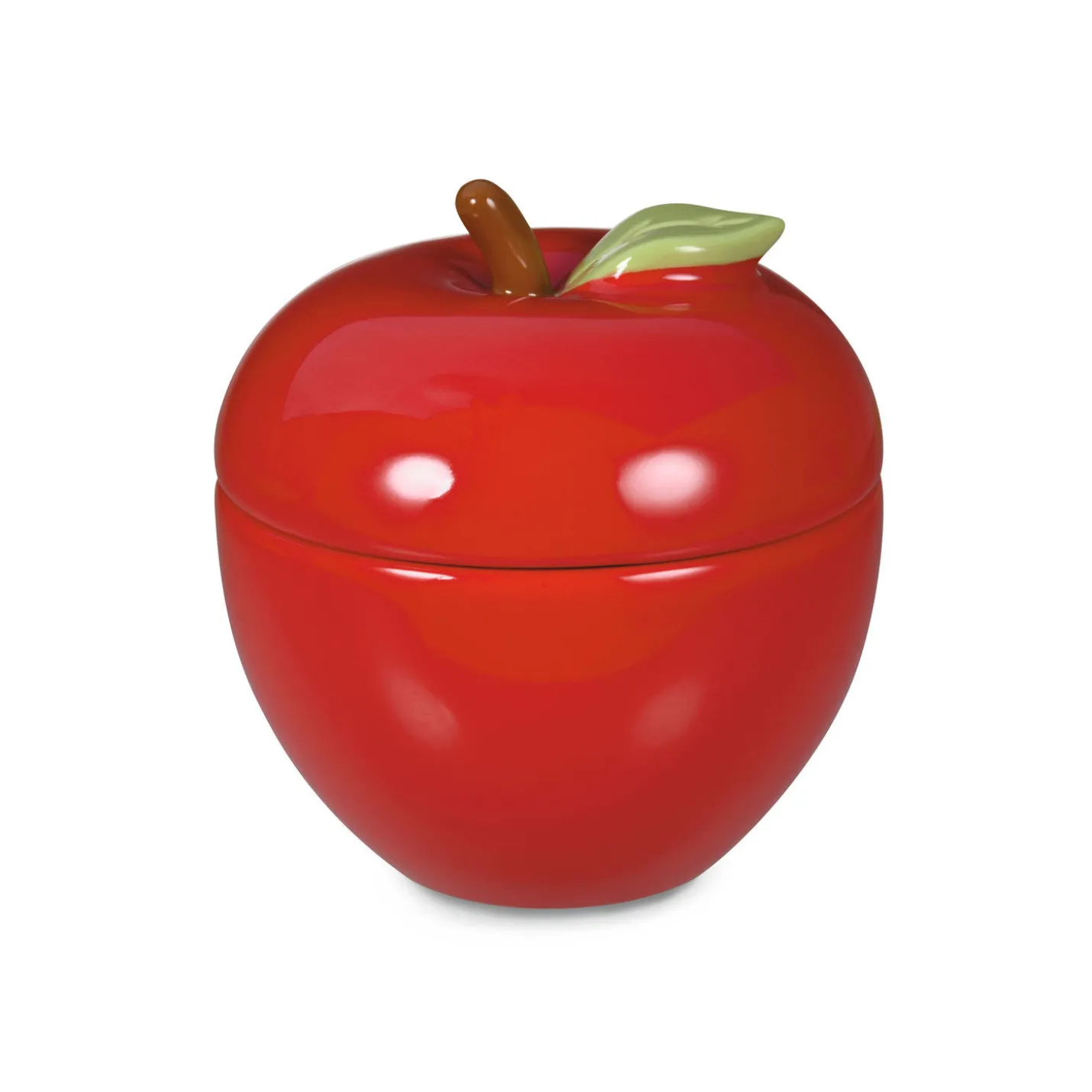 Apple-Shaped Lidded Trinket Dish