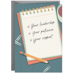 Appreciate Your Leadership, Patience and Support Boss's Day Card