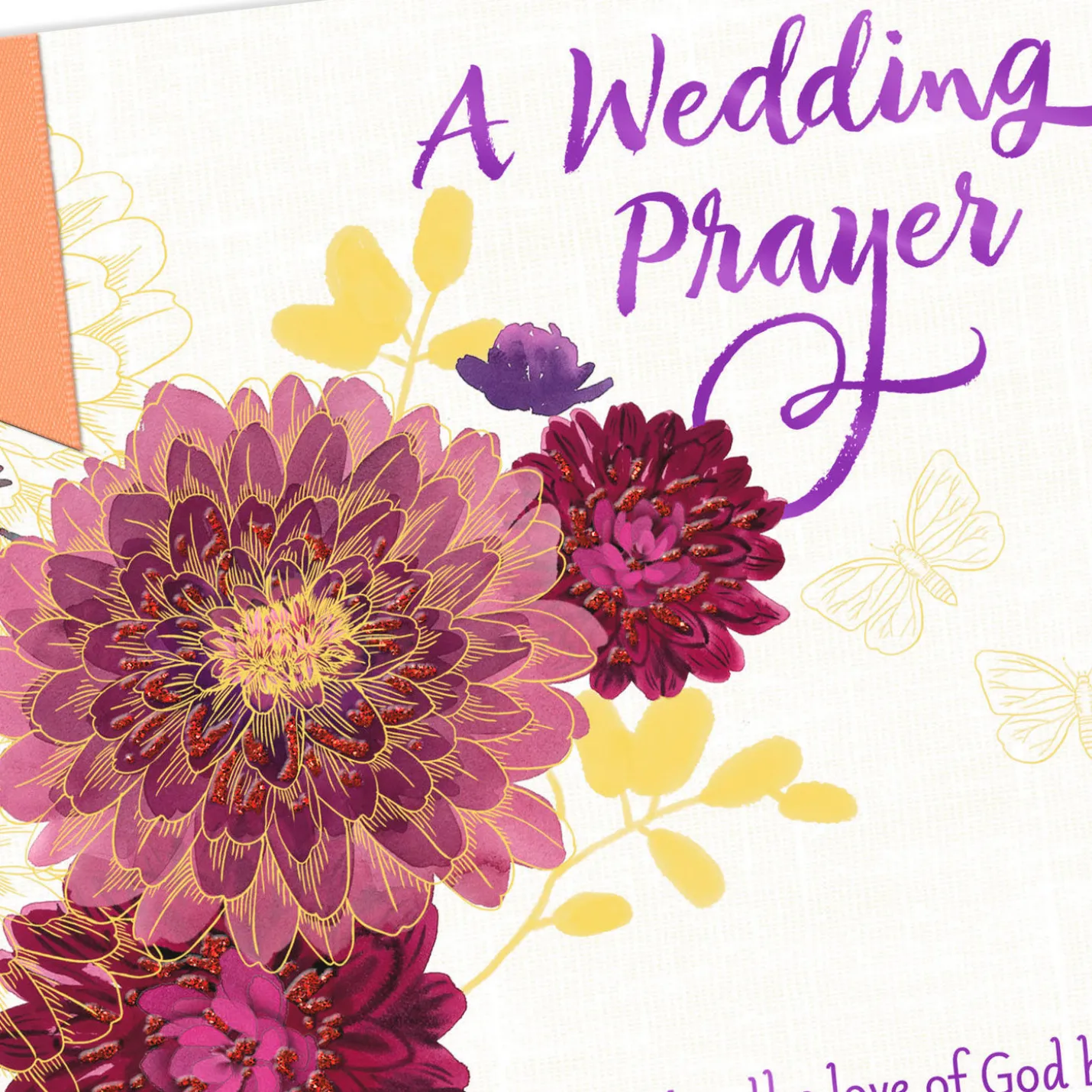 A Prayer for Love and Happiness Always Religious Wedding Card