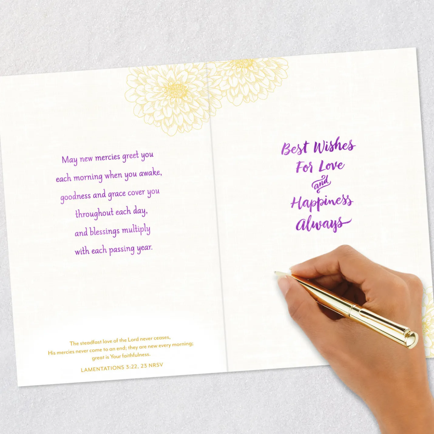 A Prayer for Love and Happiness Always Religious Wedding Card