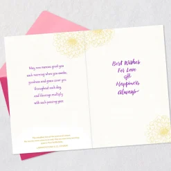 A Prayer for Love and Happiness Always Religious Wedding Card