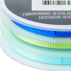 Aqua/Bright Green/Royal Blue 3-Pack Curling Ribbon, 90' total