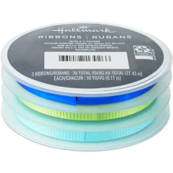 Aqua/Bright Green/Royal Blue 3-Pack Curling Ribbon, 90' total