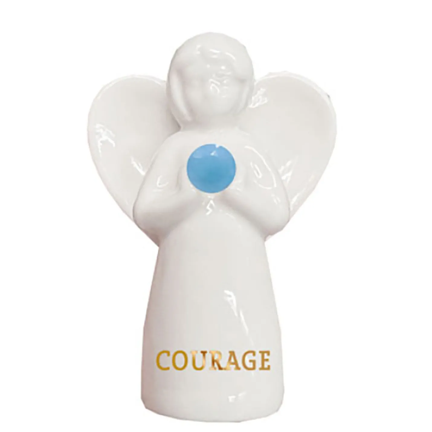 Aquamarine Angel of Courage Mini Figurine, 2"