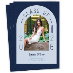 Arch and Tassel Class of 2026 Flat Graduation Announcement