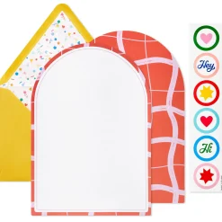 Arched Waves and Frames Stationery Set, 12 Sheets