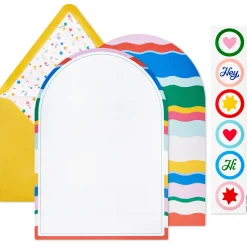 Arched Waves and Frames Stationery Set, 12 Sheets