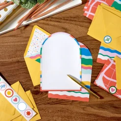 Arched Waves and Frames Stationery Set, 12 Sheets